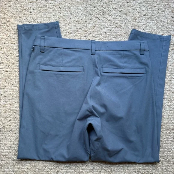 🍋 Men's LULULEMON Iron Blue Commission Pant Slim Warpstreme 28" Inseam 32” Waist - Picture 4 of 14